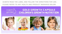 Organic Garden Gold Growth Capsule – Children's Growth & Development Support 90 Capsules