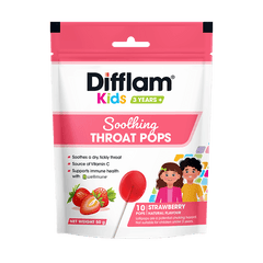 Difflam Kids Soothing Throat Pops Strawberry