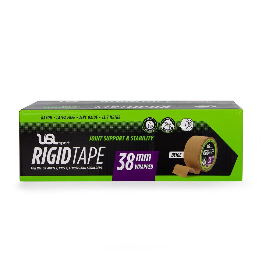 USL Sport Rigid Strapping Tape 38mm x 13.7m Beige Wrapped