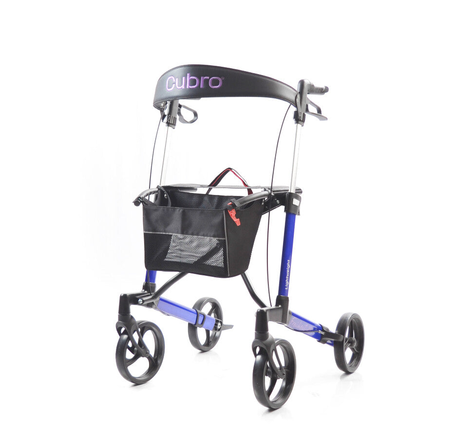 Cubro Freiheit X3 aluminium walking frame aluminium walking frame,Basket load capacity of 5kg,Cubro Freiheit X3 aluminium walking frame,frame folds easily for transport,issues,Light and reliable brakes with locking function,Lightweight aluminium frame,Lig