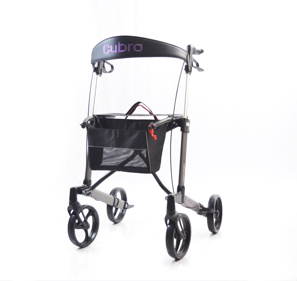 Cubro Freiheit X3 aluminium walking frame aluminium walking frame,Basket load capacity of 5kg,Cubro Freiheit X3 aluminium walking frame,frame folds easily for transport,issues,Light and reliable brakes with locking function,Lightweight aluminium frame,Lig