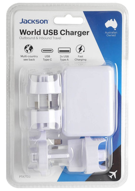 JACKSON Worldwide USB Charger Adapter. Perfect For All