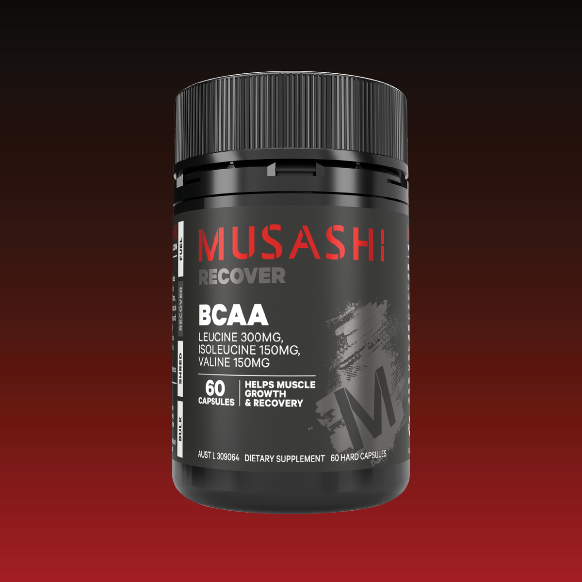 Musashi BCAA 60 Capsules – Branched-Chain Amino Acid Capsules