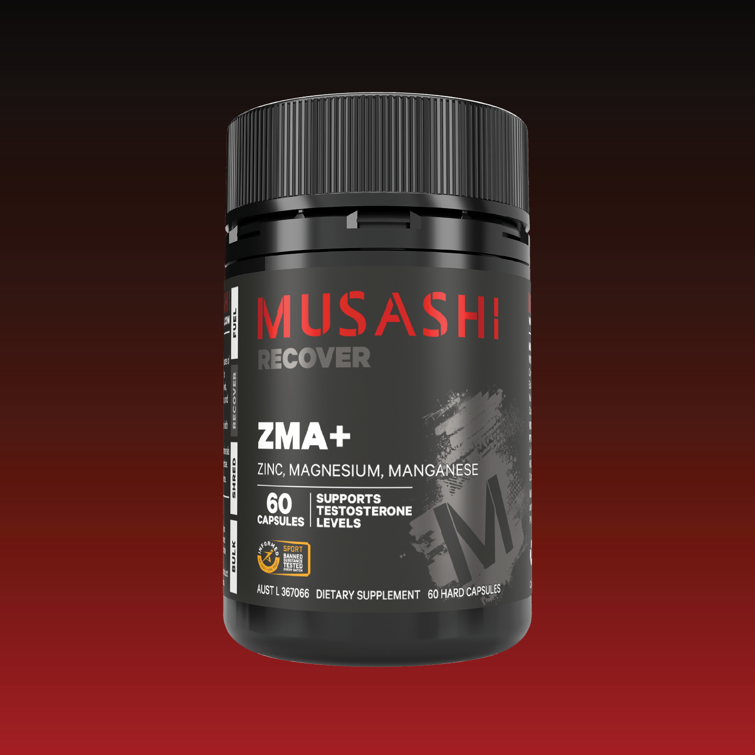 Musashi ZMA+ 60 Capsules – Zinc & Magnesium Capsules