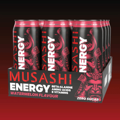 Musashi Energy Drink Watermelon 12 x 500ml – Sports Energy Drink Can