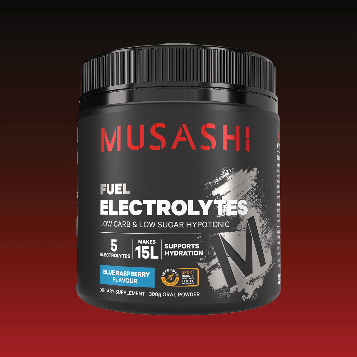 Musashi Electrolytes Blue Raspberry 300g – Electrolyte Hydration Drink Powder