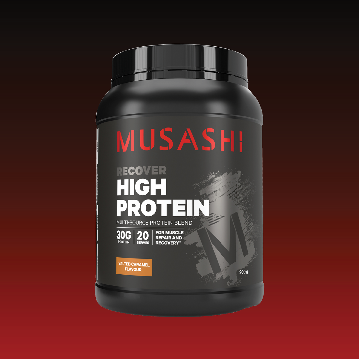 Musashi High Protein Salted Caramel 900g – Protein Powder for Recovery