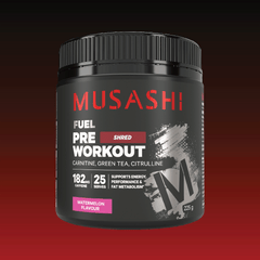 Musashi Pre Workout Shred Watermelon 225g – Shred Pre-Workout Powder