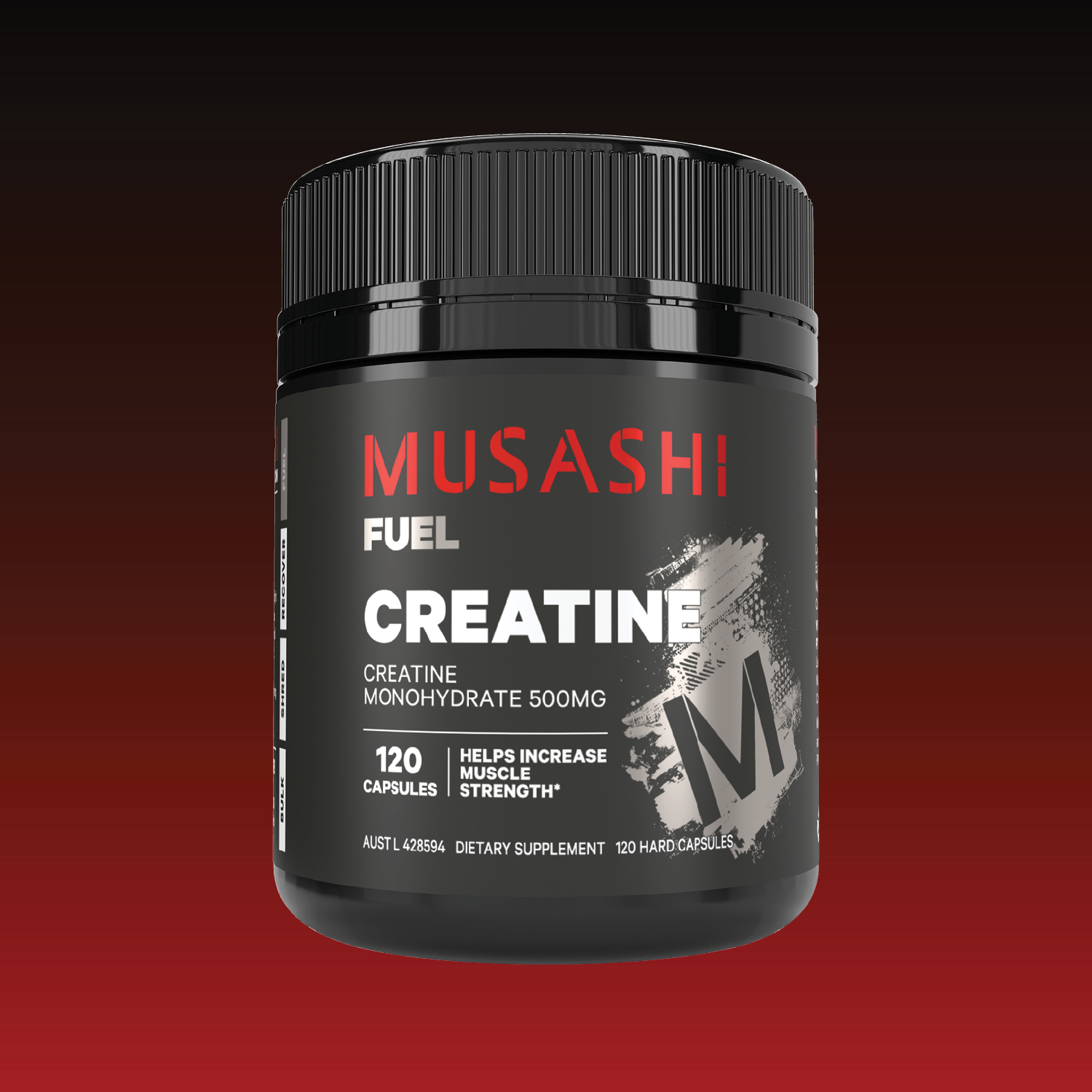 Musashi Creatine Capsules Unflavoured 120 Capsules – Creatine in Capsule Form