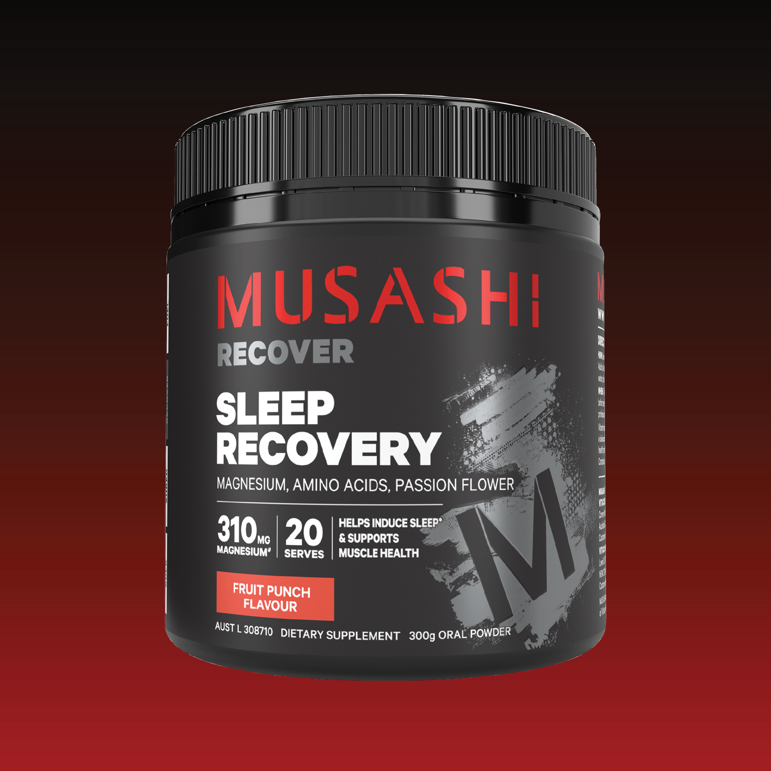 Musashi Sleep Recovery Fruit Punch 300g – Night-Time Sleep & Recovery Drink Powder