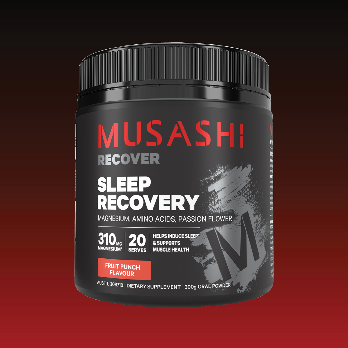 Musashi Sleep Recovery Fruit Punch 300g – Night-Time Sleep & Recovery Drink Powder