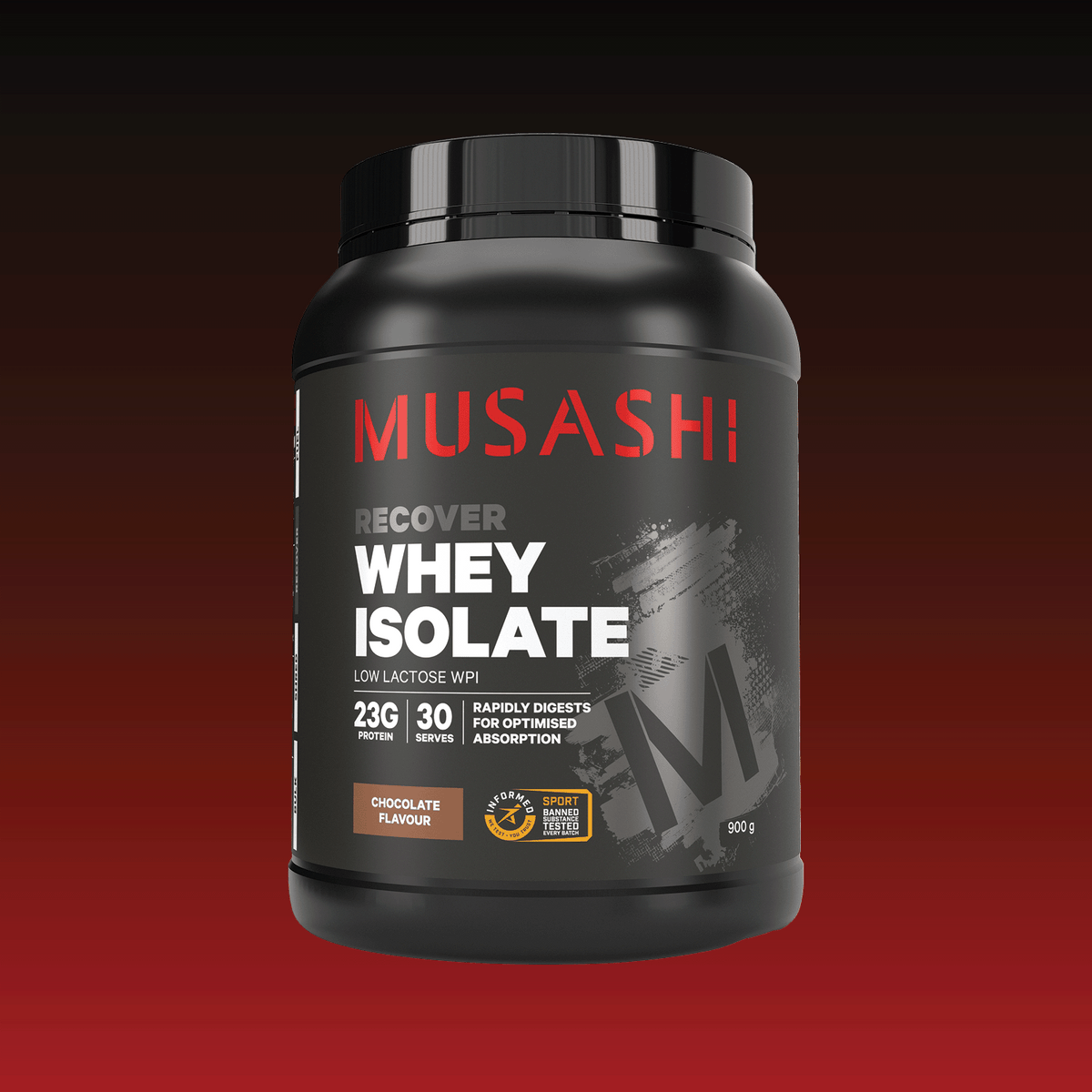Musashi Whey Isolate Low Lactose WPI Chocolate 900g – Low Lactose WPI Protein Powder