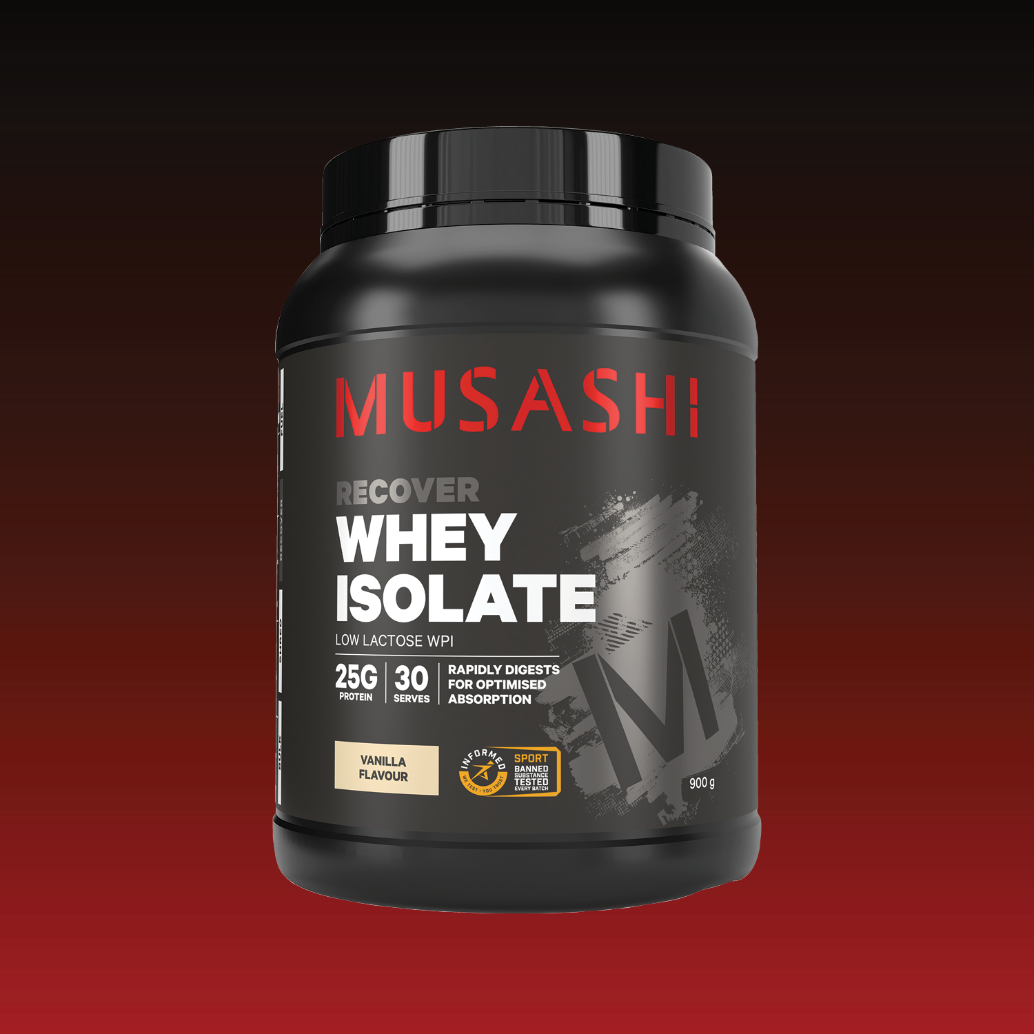 Musashi Whey Isolate Low Lactose WPI Vanilla 900g – Low Lactose WPI Protein Powder