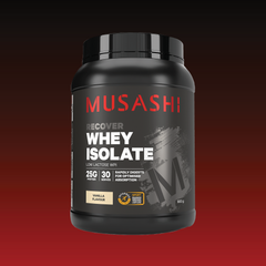 Musashi Whey Isolate Low Lactose WPI Vanilla 900g – Low Lactose WPI Protein Powder