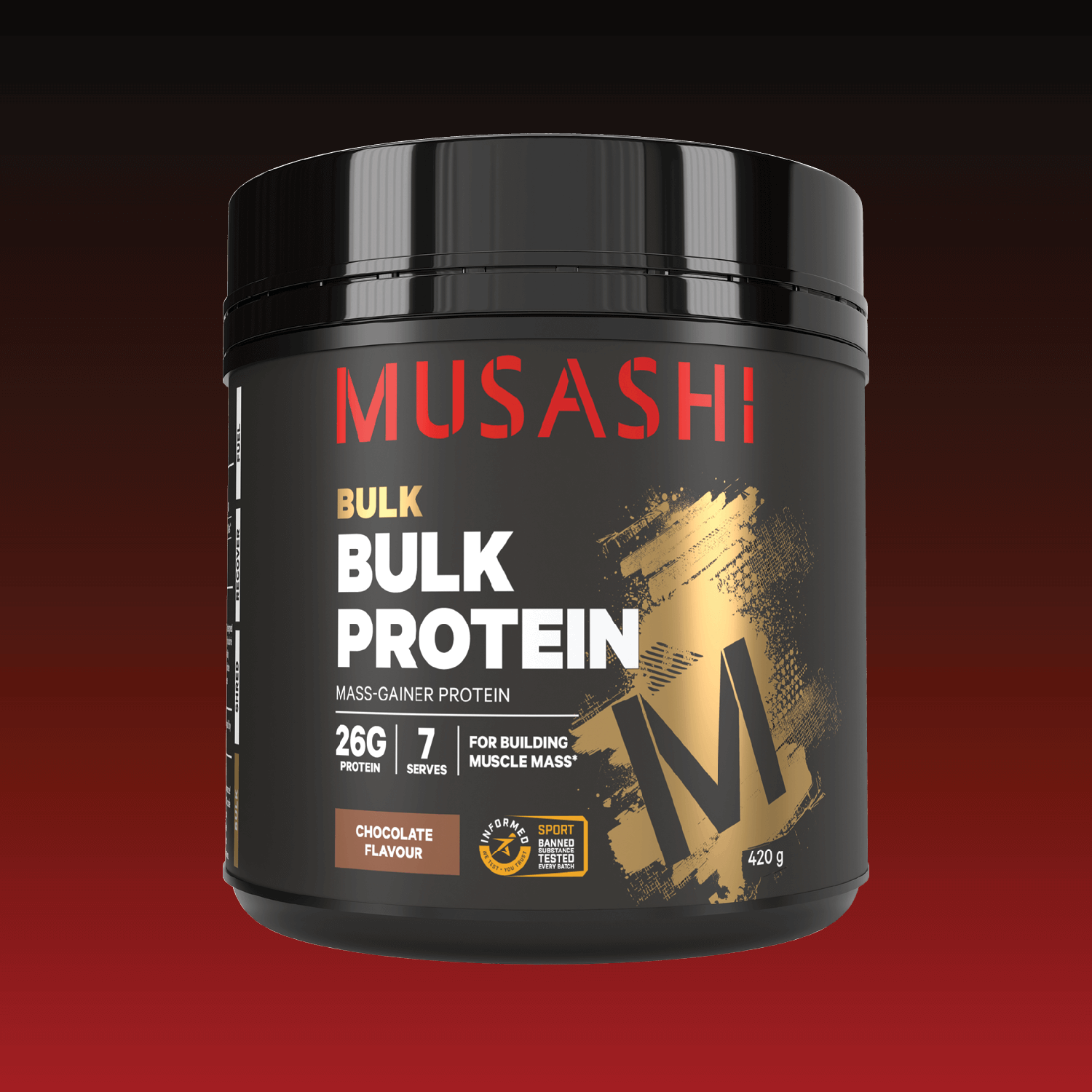 Musashi BULK Protein Chocolate 420g – Muscle Building Protein Powder