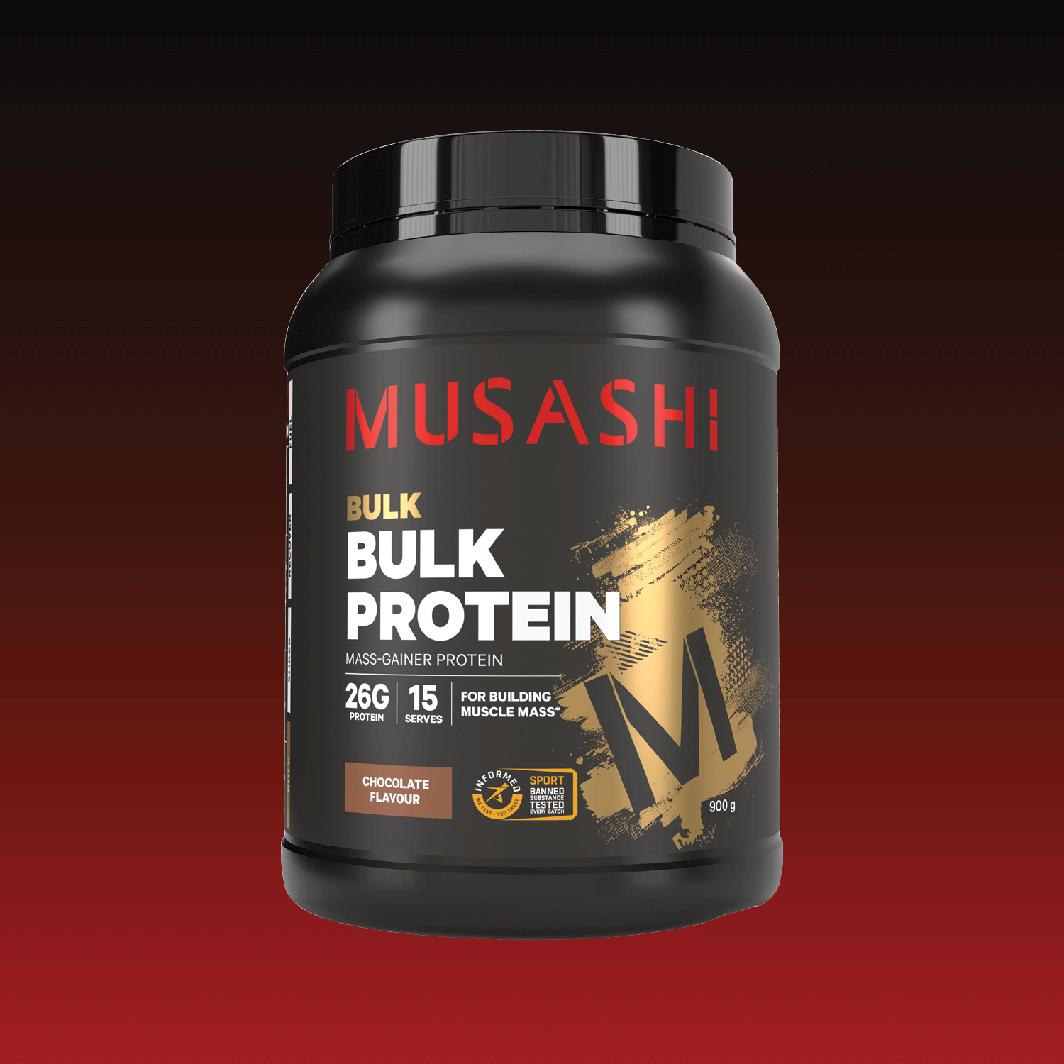 Musashi BULK Protein Chocolate 900g – Muscle Building Protein Powder