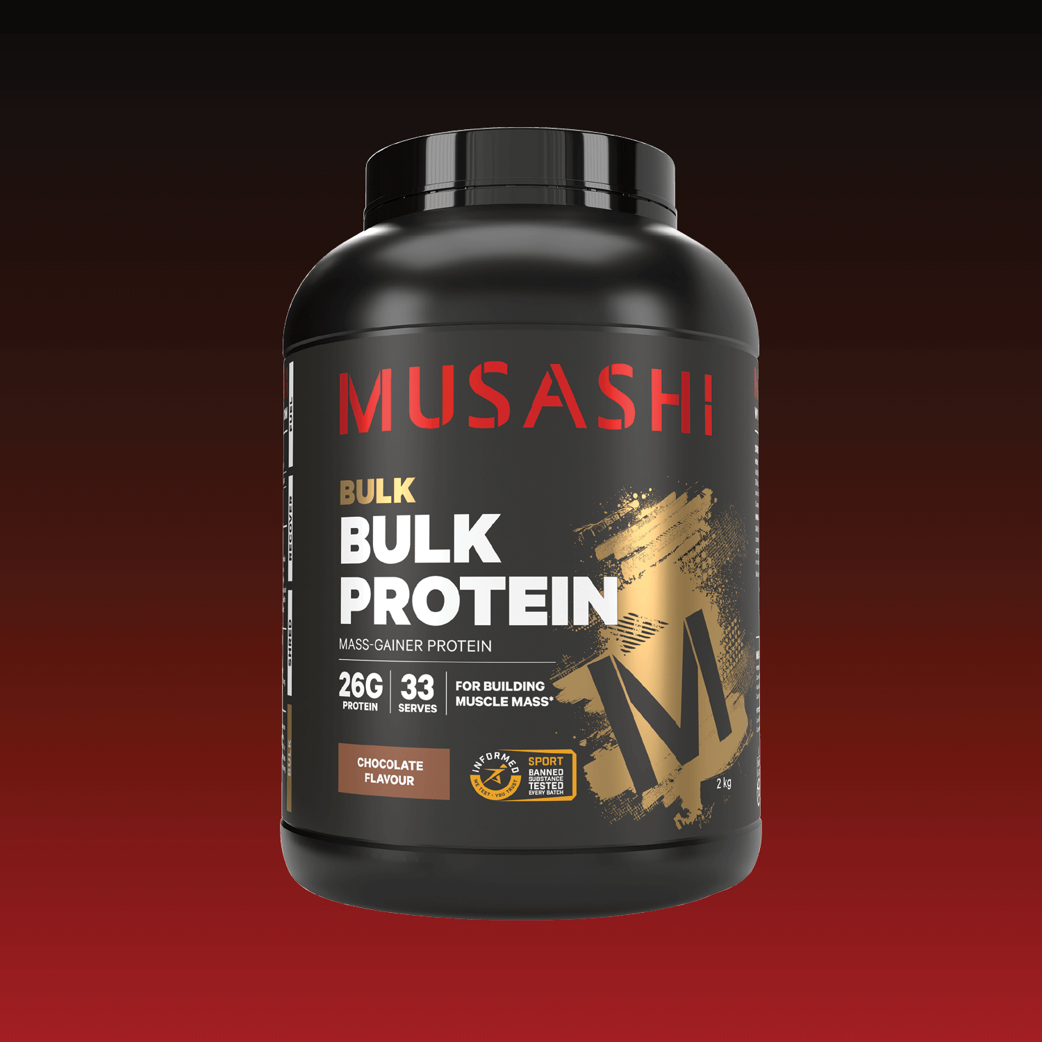 Musashi BULK Protein Chocolate 2kg – Muscle Building Protein Powder