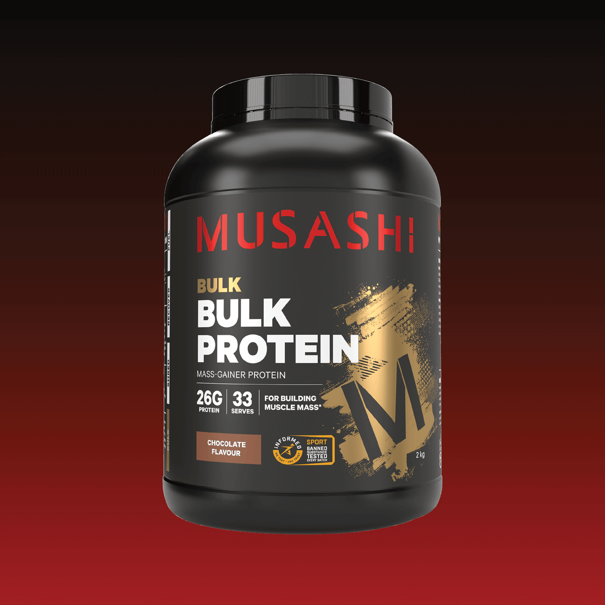 Musashi BULK Protein Chocolate 2kg – Muscle Building Protein Powder