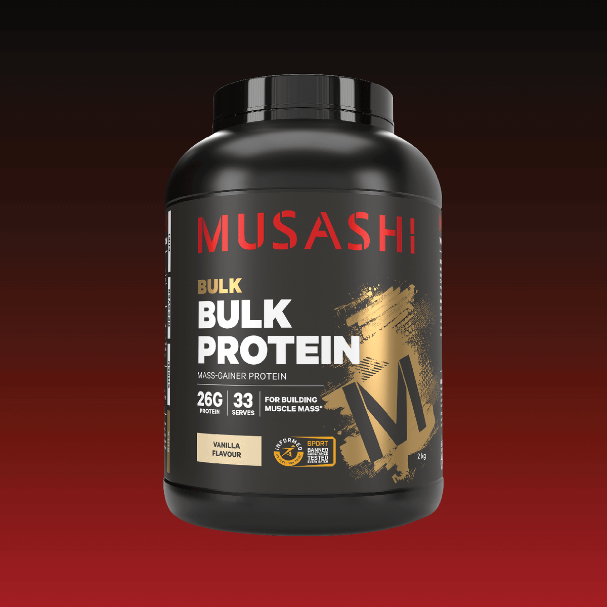 Musashi BULK Protein Vanilla 2kg – Muscle Building Protein Powder