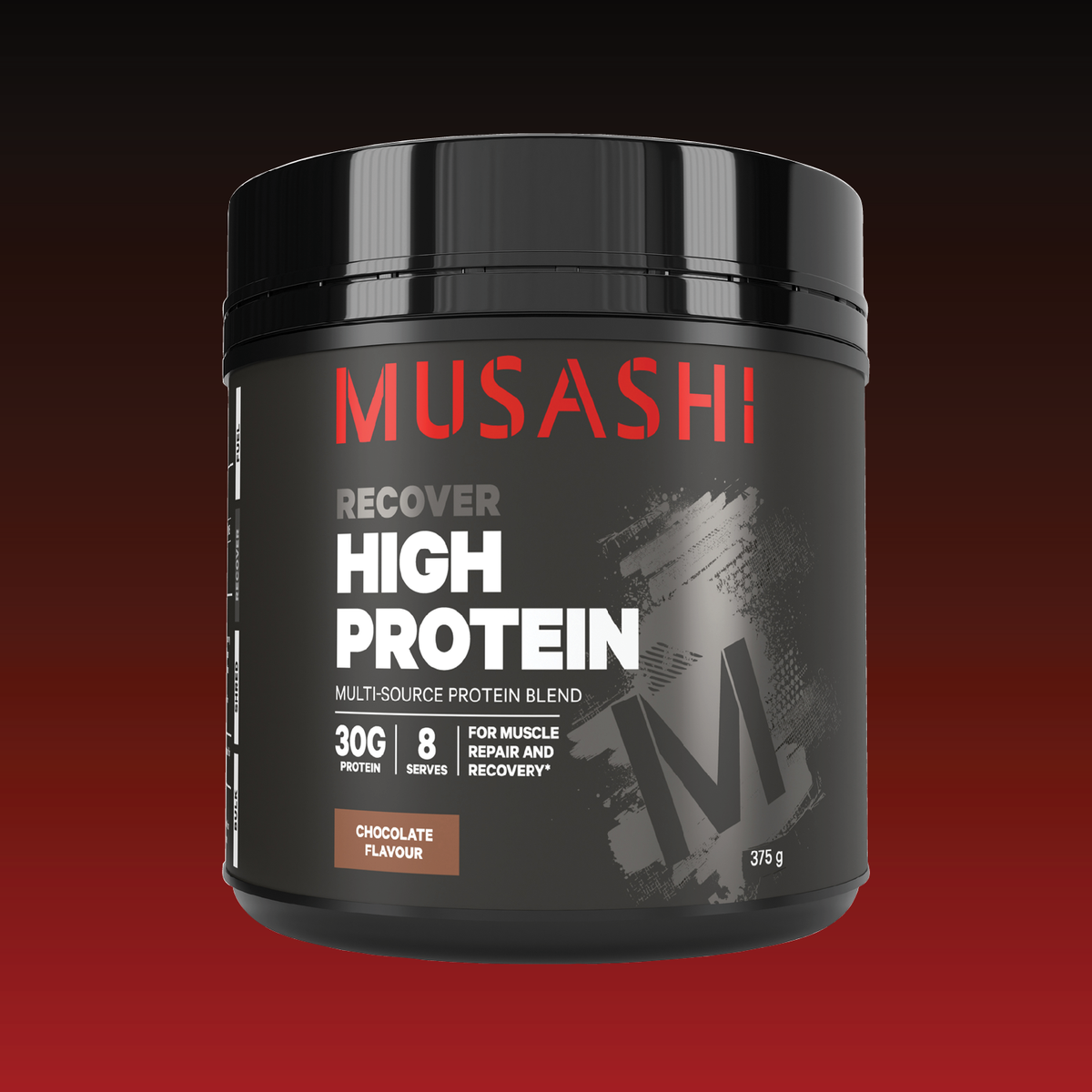 Musashi High Protein Chocolate 375g – Protein Powder for Recovery