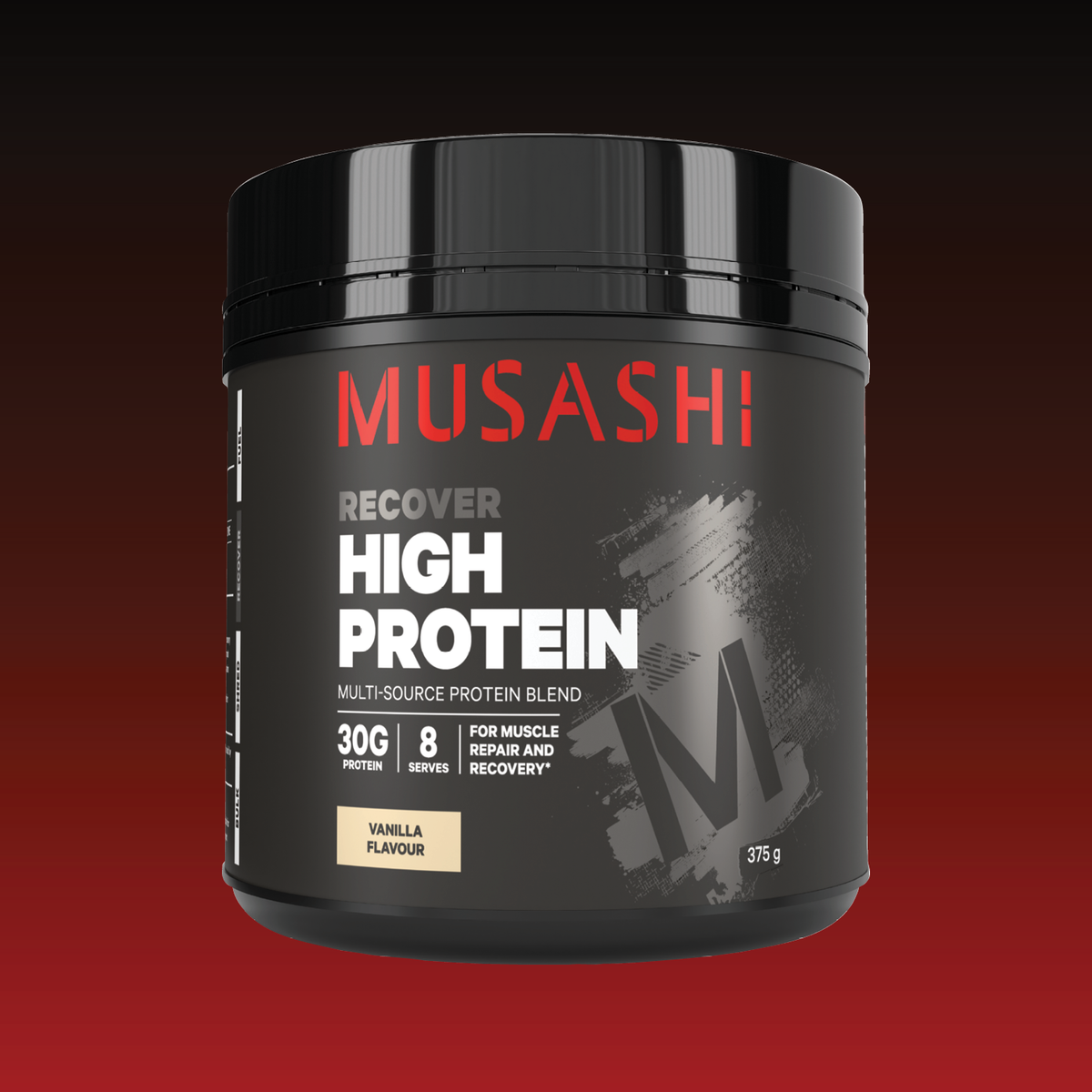 Musashi High Protein Vanilla 375g – Protein Powder for Recovery