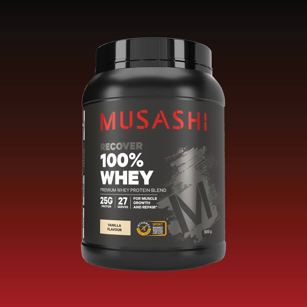 Musashi 100% Whey Vanilla 900g – Whey Protein Powder