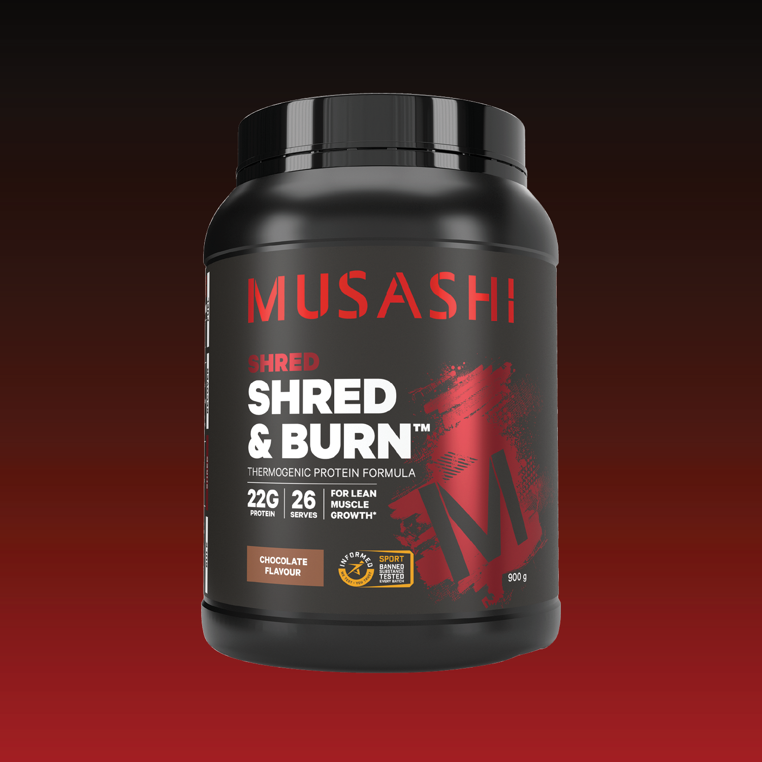 Musashi Shred & Burn Chocolate 900g – Lean Protein Powder