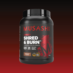 Musashi Shred & Burn Chocolate 900g – Lean Protein Powder