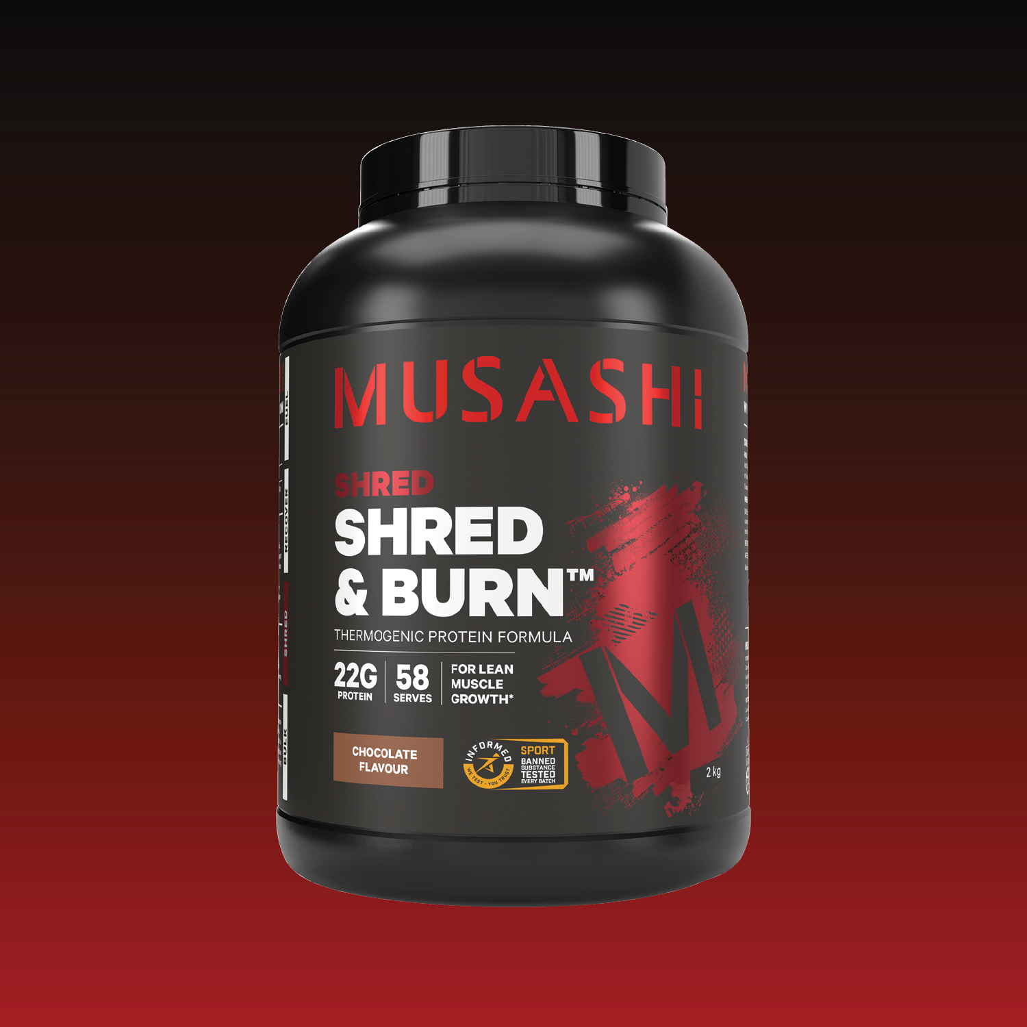 Musashi Shred & Burn Chocolate 2kg – Lean Protein Powder