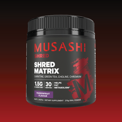 Musashi Shred Matrix Passionfruit 270g – Shred Drink Powder