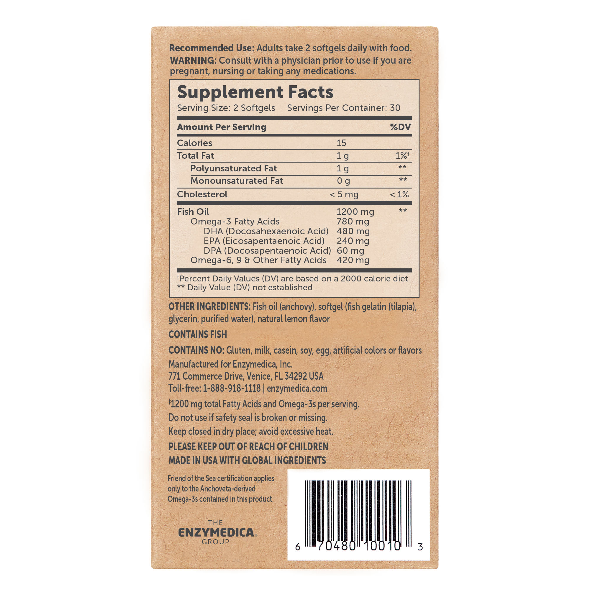 Enzymedica Aqua Biome Fish Oil Classic Strength 60 softgels Enzymedica,Enzymedica aqua biome fish oil,fish oil,issues