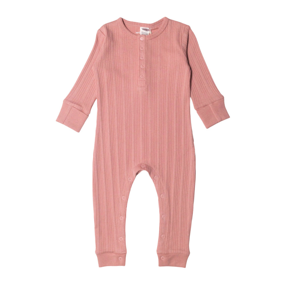 Woolbabe Daydream Henley Suit Dusk Marl
