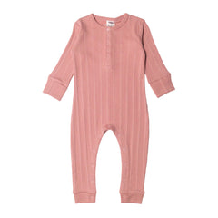 Woolbabe Daydream Henley Suit Dusk Marl