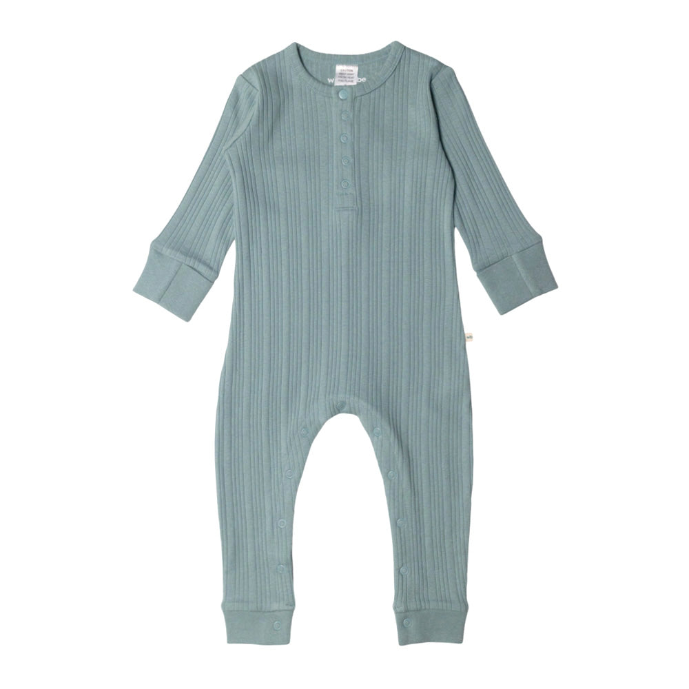 Woolbabe Daydream Henley Suit Tide Marl