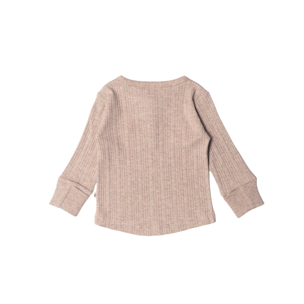 Woolbabe Daydream Long Sleeve Henley Top back view