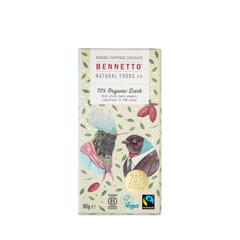 Bennetto 70% Organic Dark Chocolate 80g