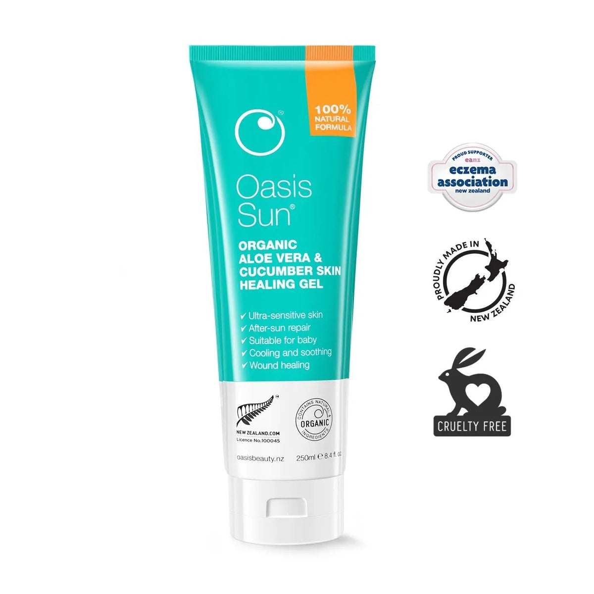 Oasis Organic Aloe Vera & Cucumber Skin Healing Gel 250ml