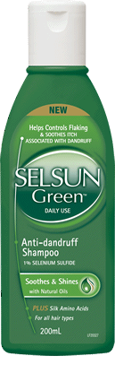SELSUN Green Shampoo 200ml anti dandruff,issues,selsun green