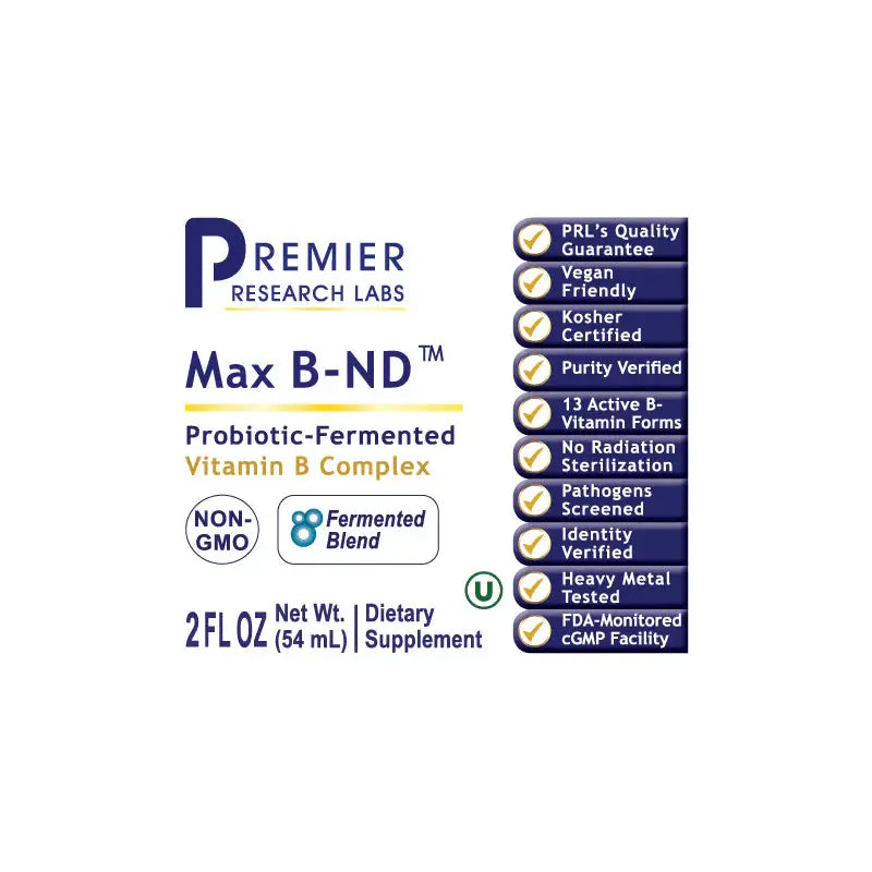 PRL Max B-ND Fermented Immune Support Vitamin C Capsules 2 Oz