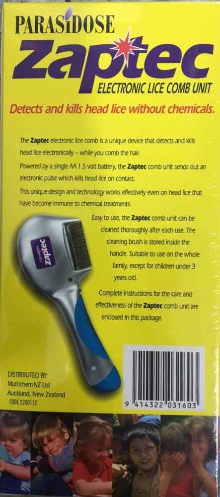 Zaptec Lice Comb - Electronic Lice Removal Solution electronic lice removal,head lice solution,lice treatment comb,optimized,zaptec lice comb