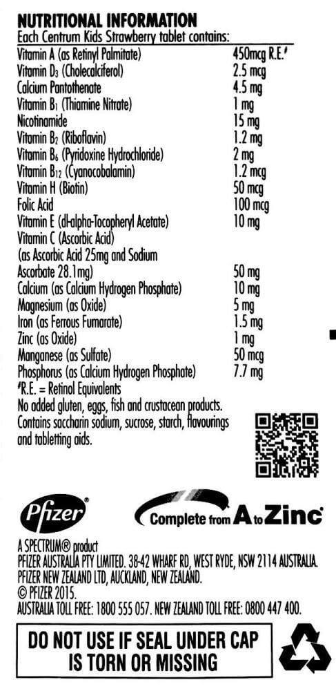 Centrum kids 60 chewable tablets Strawberry centrum,centrum for kids,Centrum kids 60 chewable,centrum strawberry,issues,multivitamin
