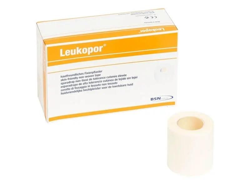 BSN Leukopor Tape 1.25cm x 9.2m adhesion Tape,Air and moisture permeable,Air permeable,easily torn,easily torn by hand,Good initial adhesion,Hypoallergenic,hypoallergenic tape,issues,Leukopor,Leukopor Paper Tape,Leukopor Tape,Medical bandage,Medical Tape,