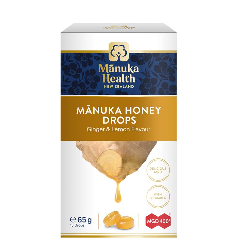 Manuka Health MGO 400+ Ginger Lemon Lozenges 15 pack