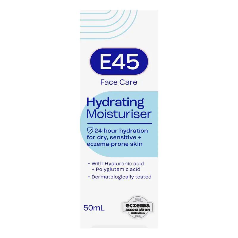 E45 Face Moisturiser 50ml – Dry, Sensitive & Eczema-Prone Skin