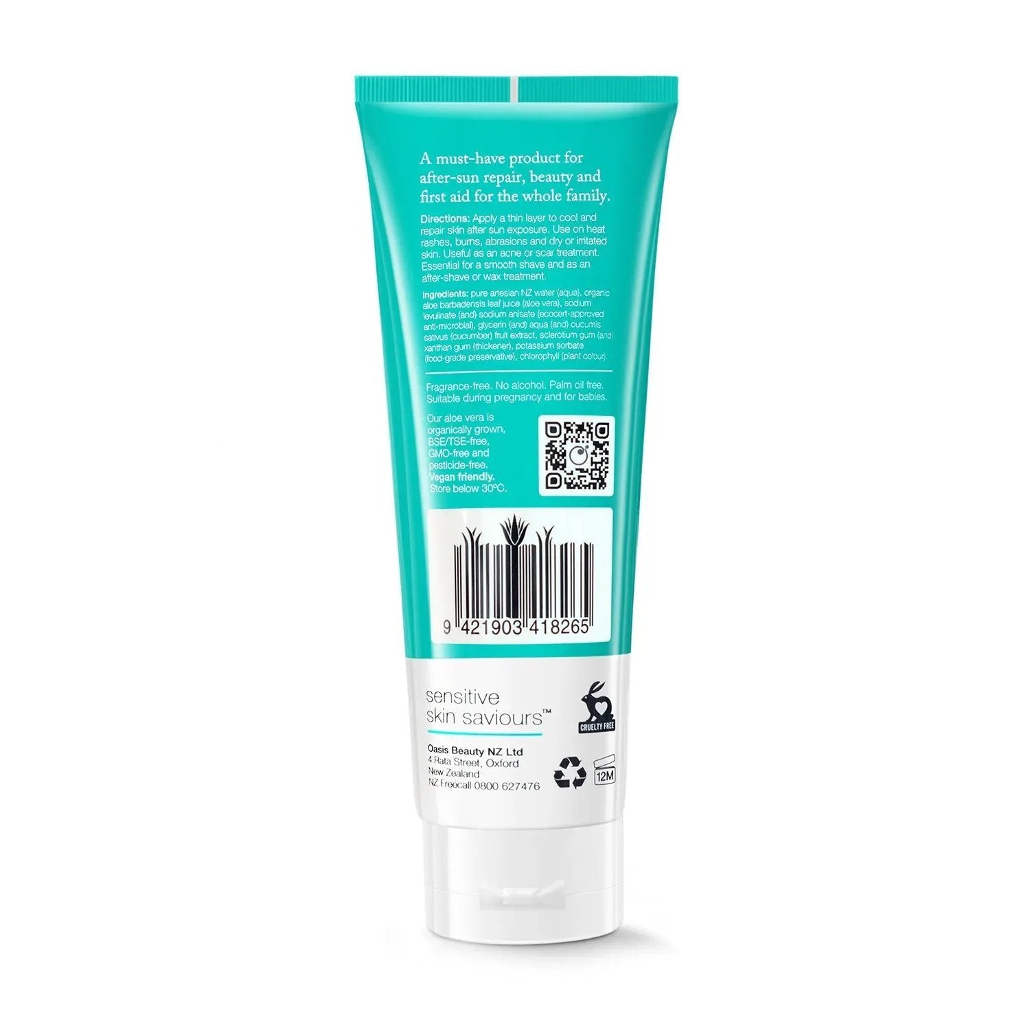 Oasis Organic Aloe Vera & Cucumber Skin Healing Gel 250ml