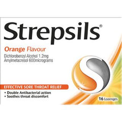 Strepsils Orange Flavour Lozenges 16 google,issues,lozenges,orange flavour,sore throat,strepsils