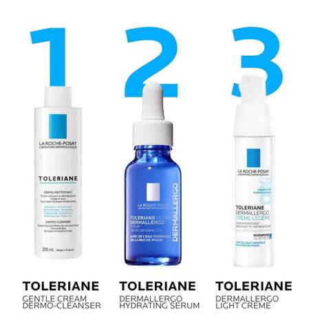 La Roche-Posay's Toleriane Dermaller Serum 20ml Acne-Prone,all skin tones,Anthelios Ultra Cream Xl Spf 50+ 50ml,Anthelios Ultra-light Invisible Fluid Tinted Spf50+ 50ml,Anthelios Uv Clear Sunscreen Spf 50,Caring Wash Hydrating Cleanser,Dermaller Serum,Der