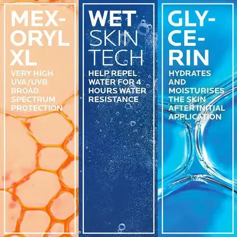 La Roche-Posay's Anthelios Wet Skin Spf50+ 200ml Acne-Prone,all skin tones,Anthelios Ultra Cream Xl Spf 50+ 50ml,Anthelios Ultra-light Invisible Fluid Tinted Spf50+ 50ml,Anthelios Uv Clear Sunscreen Spf 50,Dry Touch Spf 50+,Dry Touch Tinted Spf 50+,Fluid