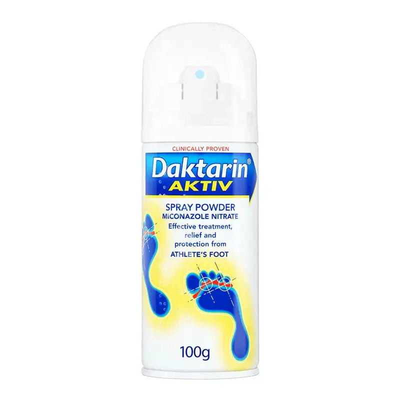 Daktarin Aktiv Spray Powder 100g – Antifungal Treatment for Athlete's Foot
