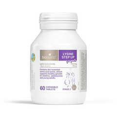 Bioisland Lysine Step Up 60 Tabs bio island,go lysine,GO Lysine 1,issues,lysine,lysinekids